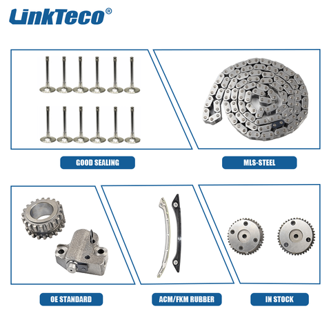 Timing Chain Kit w/ EXHAUST VALVE For Land Rover 2.0L 204PT 2012-2019