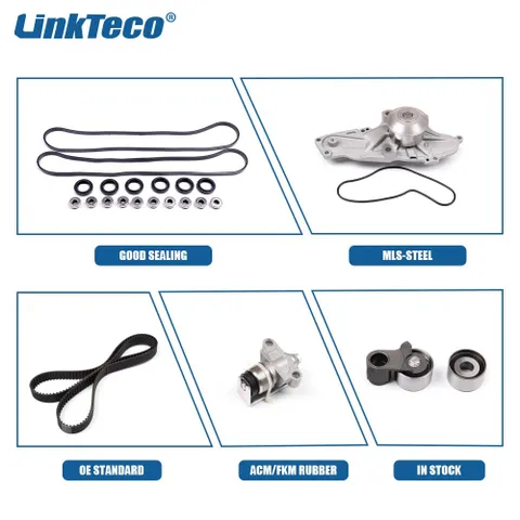 TBK284CWP Water Pump Timing Belt Kit For 97-02 Honda 3.0L
