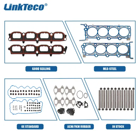 04-06 Head Gasket Set Head Bolts for Ford F150 Lincoln 5.4L