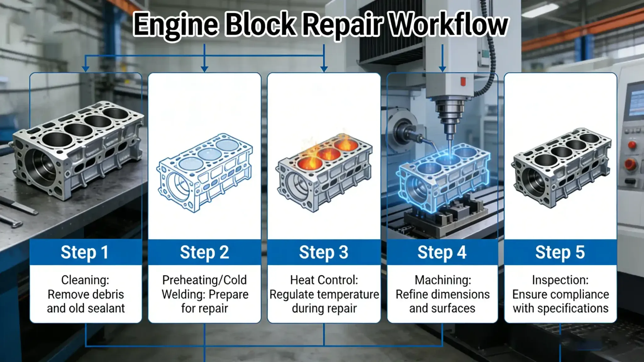 Engine Block Repair Workflow – Aluminum vs Cast Iron – Linkteco Kits