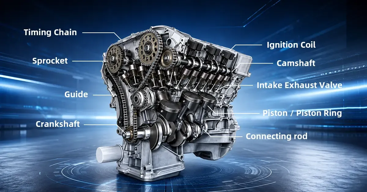 Key internal structures of the Engine Block