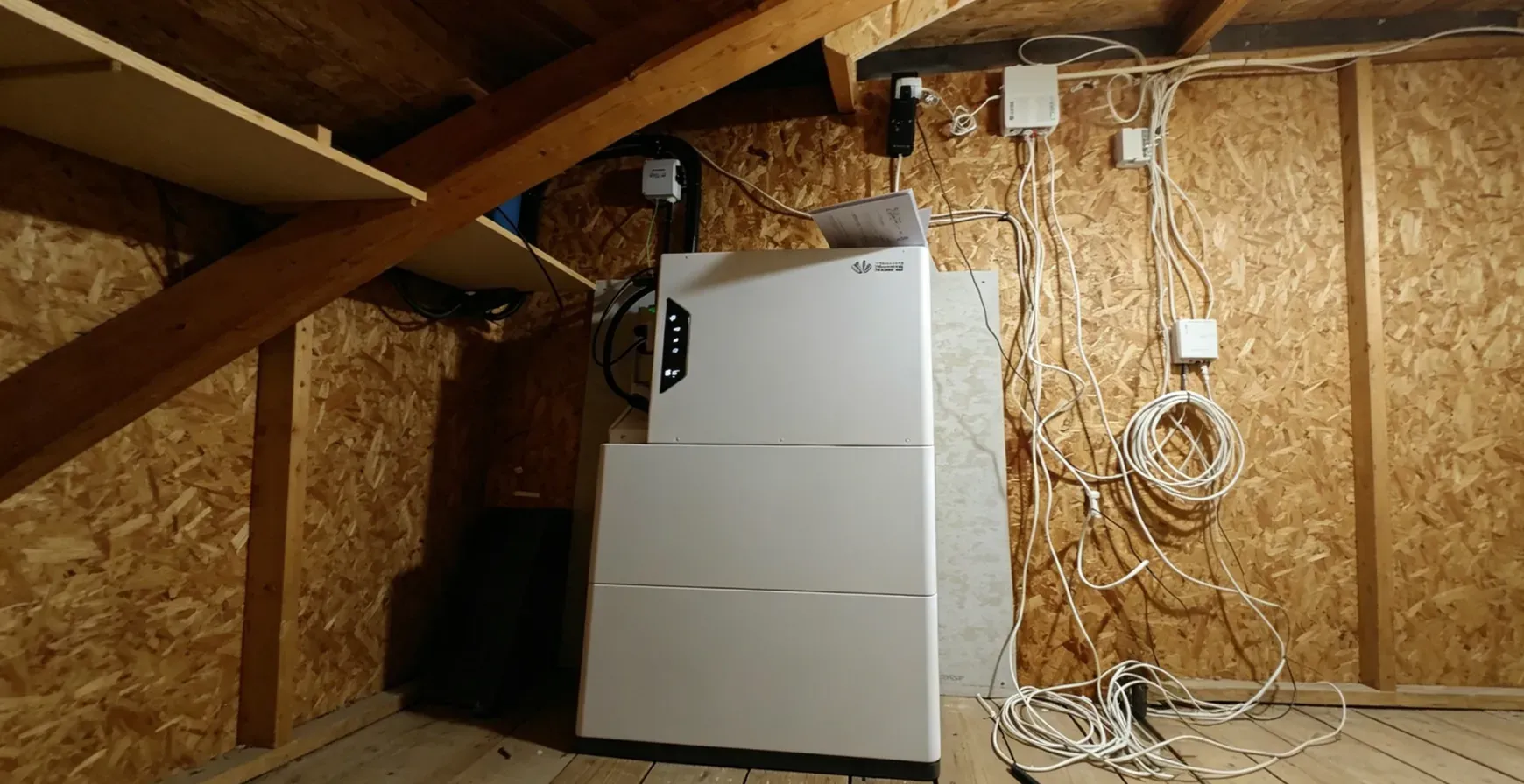 attics home battery storage installation