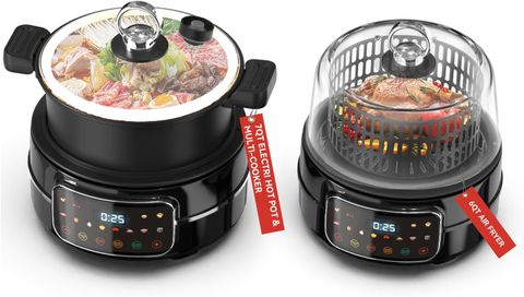 Combinação de fritadeira a ar e multicooker 6QT