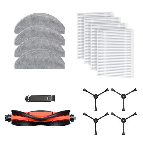 Set accessori per B20/L20: 1 spazzola a rullo + 4 spazzole laterali + 1 spazzola a lama + 4 filtri HEPA + 4 panni per mocio