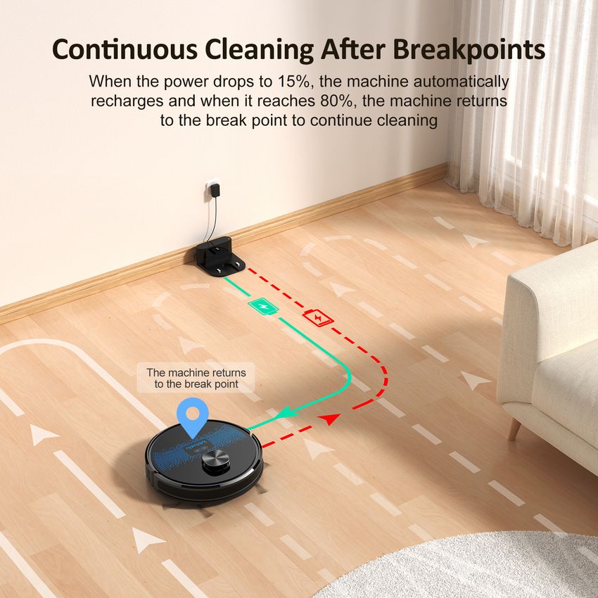 Lubluelu SL60D 黒 Affordable Robot Vacuum SL60 D - Best Budget Robot Mop with