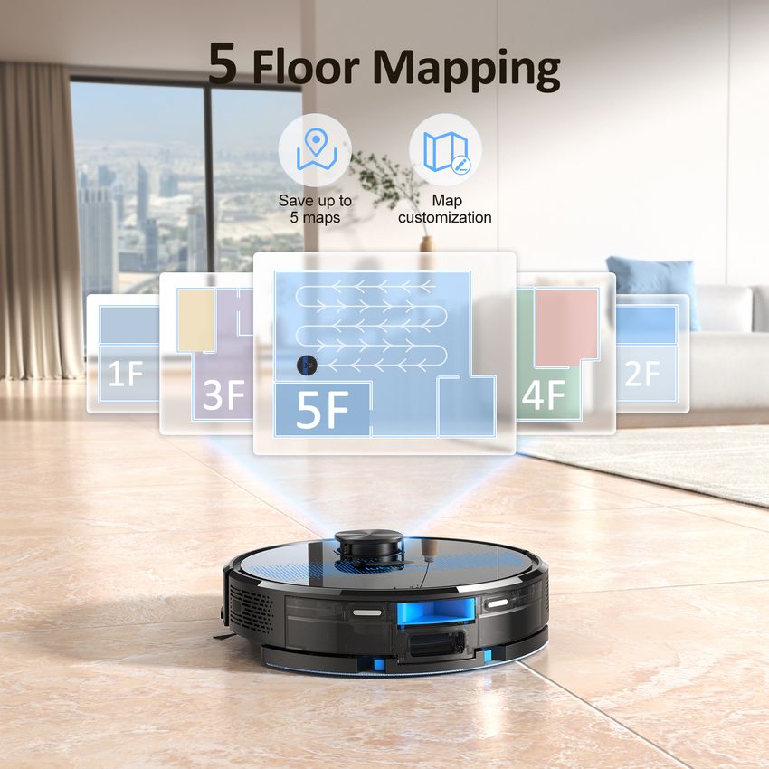 Lubluelu SL60D 黒 Affordable Robot Vacuum SL60 D - Best Budget Robot Mop with