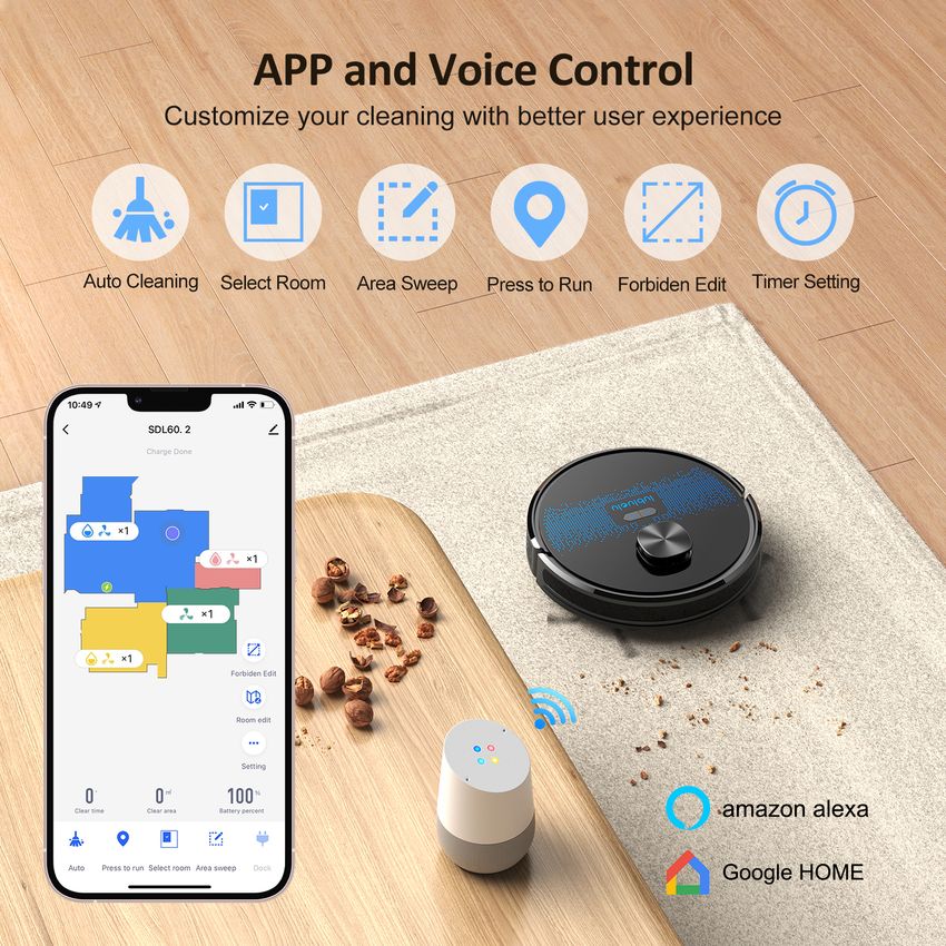 Affordable Robot Vacuum SL60 D - Best Budget Robot Mop with