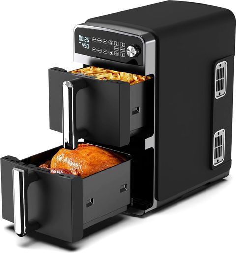 Horno freidora de aire de doble capa de 12 cuartos