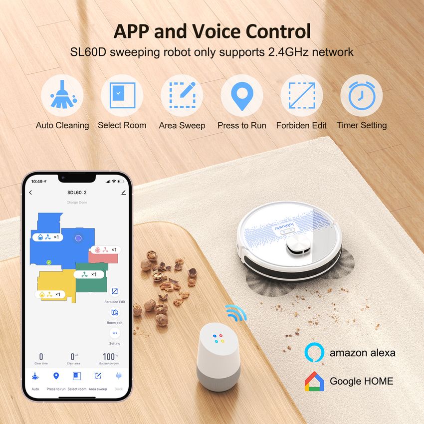 Affordable Robot Vacuum SL60 D - Best Budget Robot Mop with