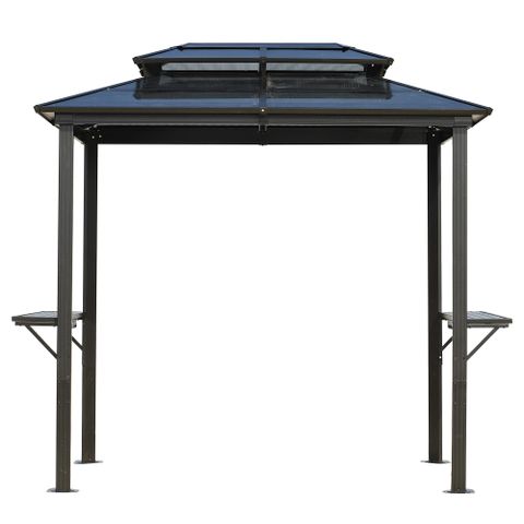 Grillpavillon 8 x 5 Fuß, mit doppeltem Polycarbonatdach
