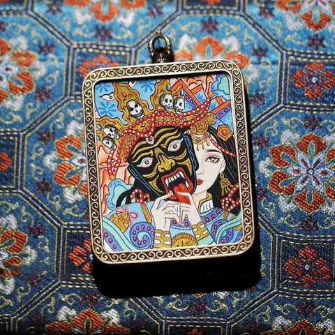 Tangka pendant  from past and  present life