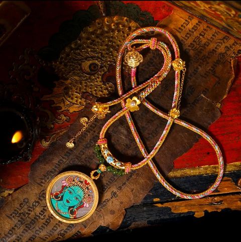 Green Thangka  Pendant