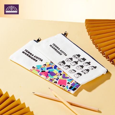 Geometric Terracotta Warrior Pencil Case – Multicolor