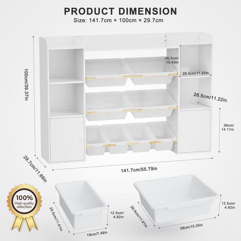 Kids Toy Storage Organizer with Bins