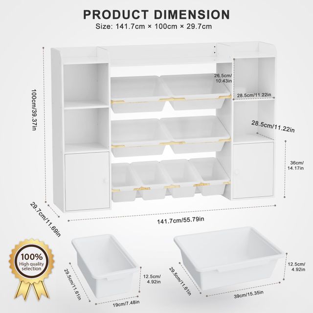 Kids Toy Storage Organizer with Bins