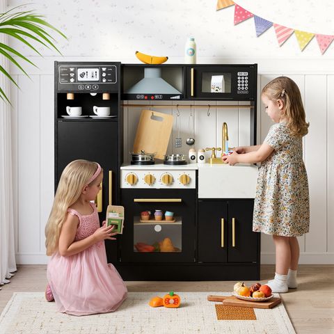 Midnight Serenity Wooden Play Kitchen Set | labebe®