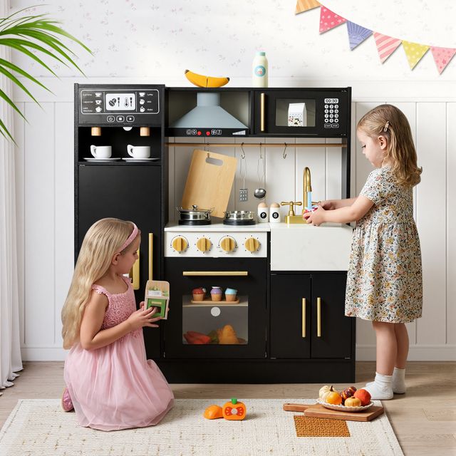 Midnight Serenity Wooden Play Kitchen Set