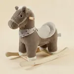 labebe Brown plush pony rocker for toddlers ages 1–3