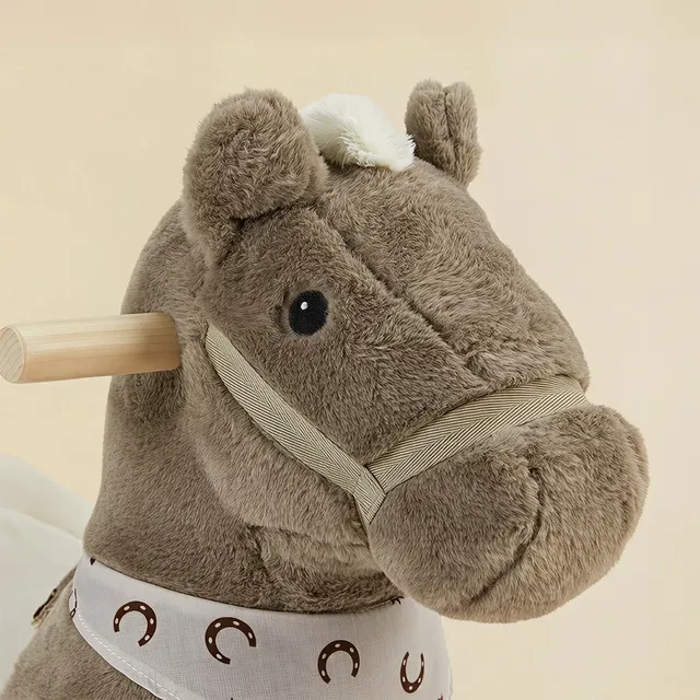 Pony Marrone Seduta in Peluche