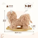 Yak plush rocking horse dimensions and recommended age 1-3 years
