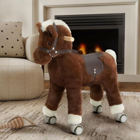 Ride-On Pony — Mechanical Walking Plush Horse for Toddlers