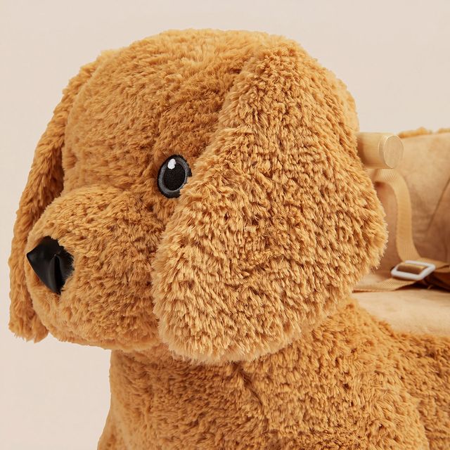 Fauteuil à bascule en peluche Labrador (marron)