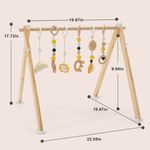 Labebe Wooden infant play gym dimensions and size guide