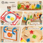 Baby Einstein wooden activity walker with slide maze, shape sorter, flip cards and color learning activities