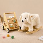 Labebe Labrador plush rocker and yellow baby walker set for toddlers