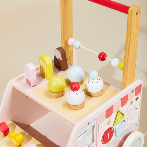 Ice Cream Cart Baby Push Walker – Pink
