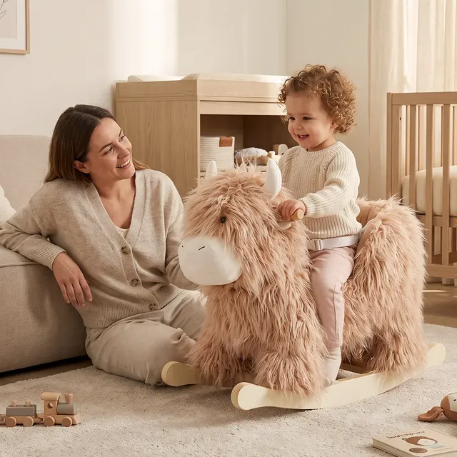 Coussin en peluche Yak avec assise à 3 côtés