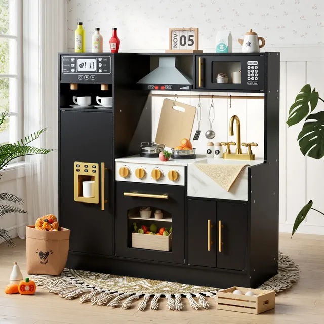 Spielküchenset „Midnight Serenity“ aus Holz | labebe®