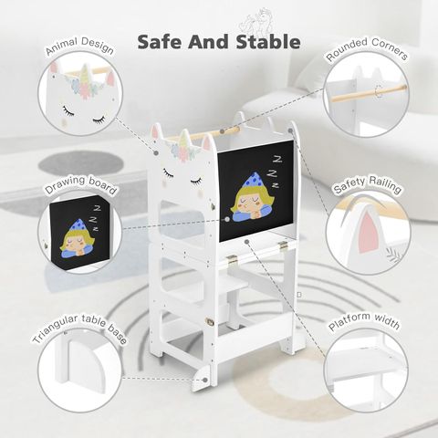Lernturm & Montessori-Küchenturm (Unicorn Design)