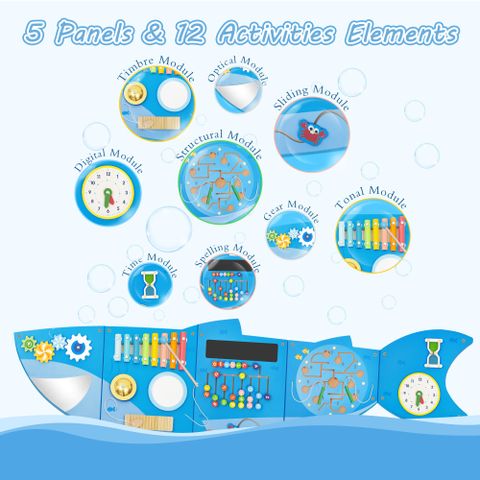 Shark Activity Wall Busy Board Panel
