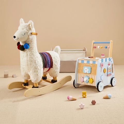 Llama Plush Rocker & Ice Cream Cube Walker Bundle | labebe®