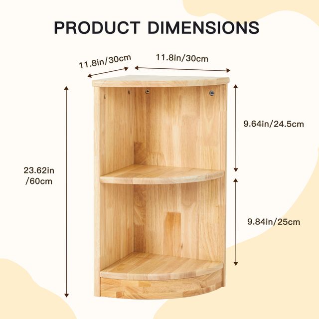 Rubber Wood Corner Cabinet