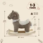 Brown pony rocker dimensions and size guide for toddlers ages 1–3