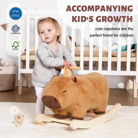 Capybara Rocker — Baby Plush Rocking Horse Ride-On