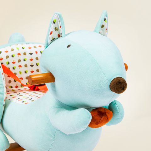 Blue Squirrel Plush Rocker