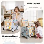 Ice cream baby push walker with activity board for walking and play