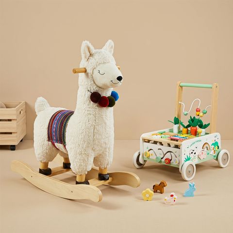 Llama Meadow Rocker & Farm Walker Bundle | labebe®