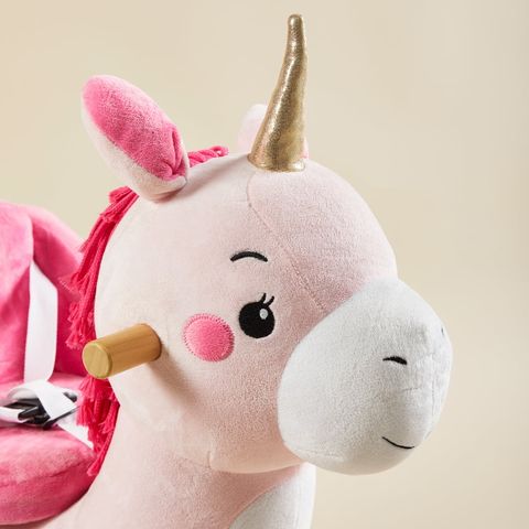 Pink Unicorn Plush Rocker
