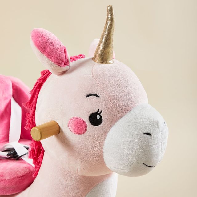 Pink Unicorn Plush Rocker