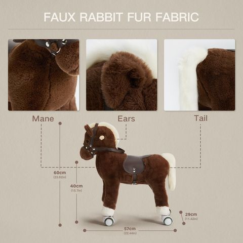 Ride-On Pony — Mechanical Walking Plush Horse for Toddlers