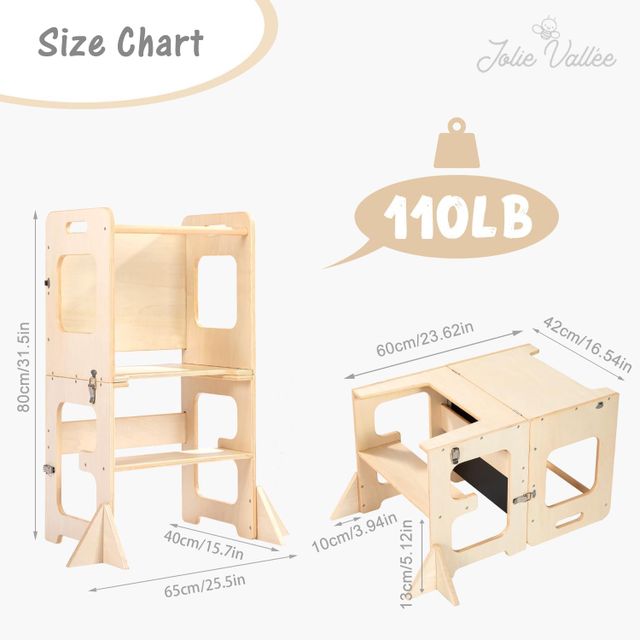 Learning Tower & Montessori Kitchen Tower (Log Color)