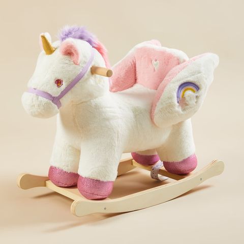 White Pegasus Plush Rocker