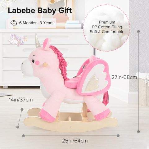 Unicorn Rocker — Baby Rocking Horse Plush Ride-On Toy