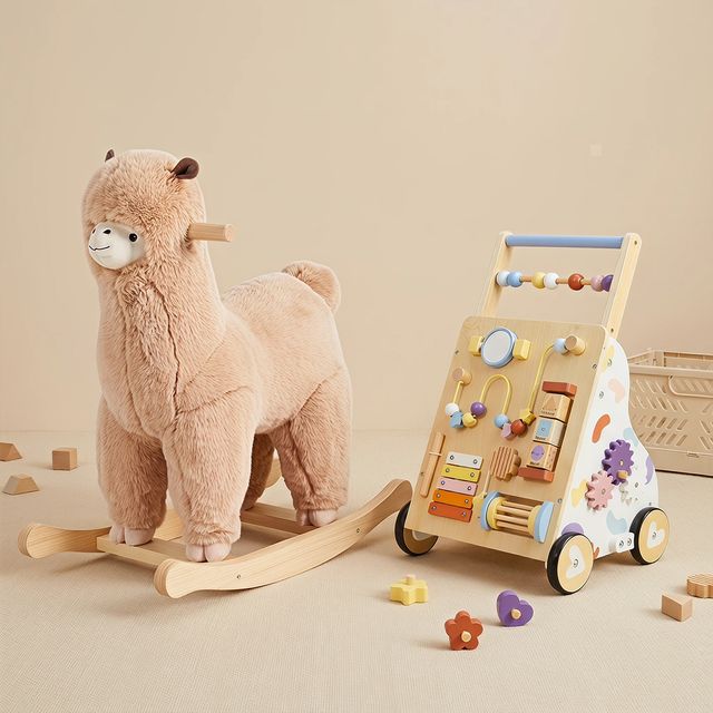 Fluffy Llama Rocker & Activity Walker Set | labebe®