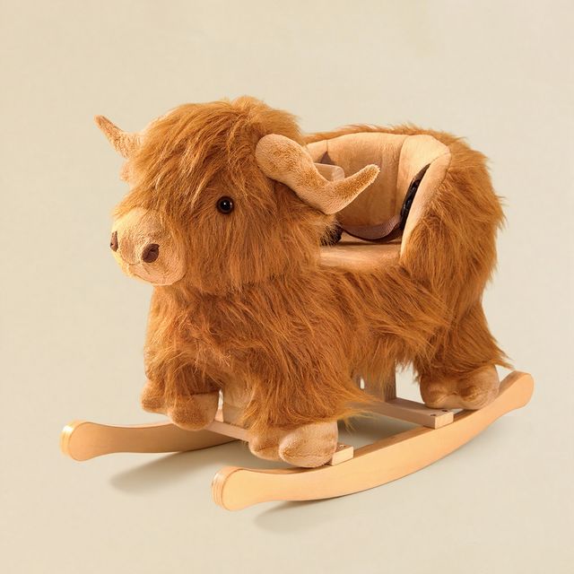 Highlander Cattle Plush Rocker & Tool Bench Walker Set | labebe®