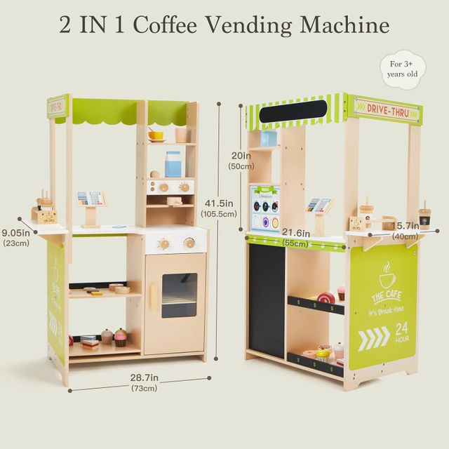 Kids Coffee Shop & Grocery Store Playset